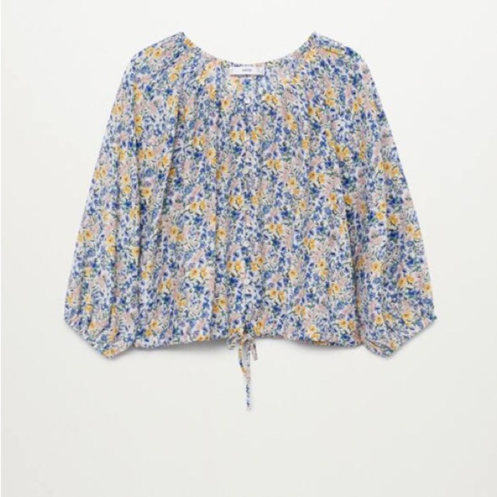 NWT Mango Buttoned Printed Blouse
